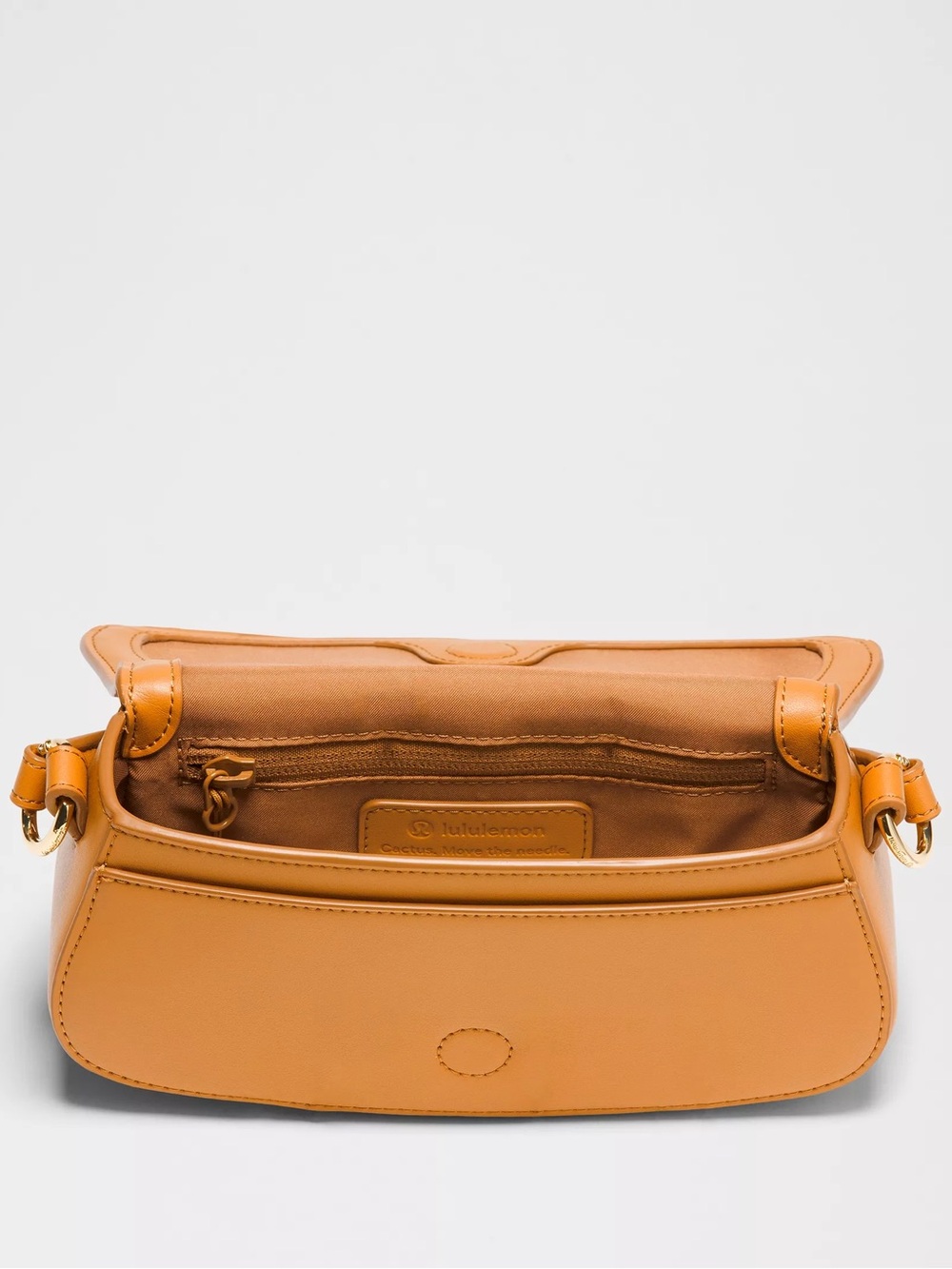 Lululemon Cactus Leather Mini Bag Beidge Crossbody Gold HW NWT w/ Pouch $148 tag - Picture 3 of 6